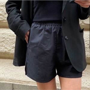 Djerf Avenue Breezy cotton shorts 100% Organic cotton high rise loungewear black